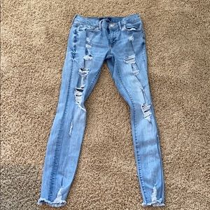 Aeropostale low rise ripped jeans